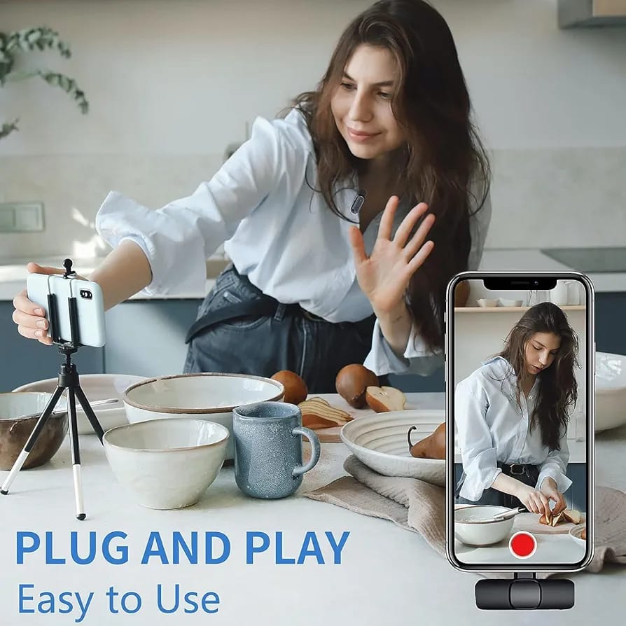 K9 Professional Wireless Lavalier Lapel Microphone For Android Smartphones Cordless Omnidirectional Condenser Recording Mic For Interview Video Podcast Vlog YouTube