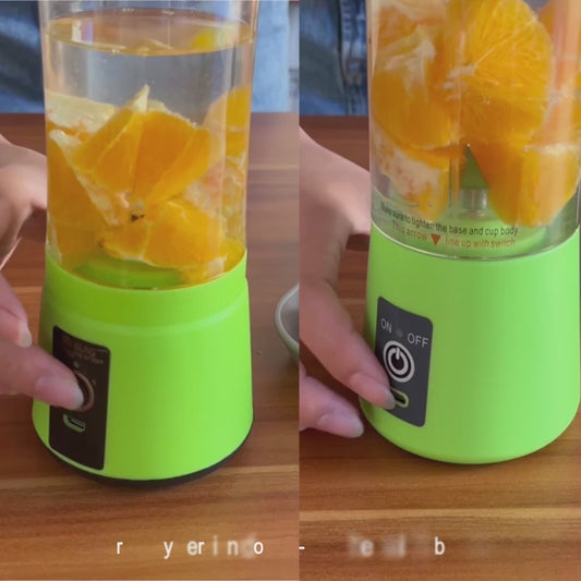 Portable Mini 6 blade Juicer blender | Outdoor Juicing Cup (380ml) - Rechargeable (random Color)